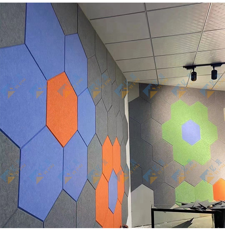 High Density Hexagonal Acoustic Panels-Self Adhesive Art Wall Decor