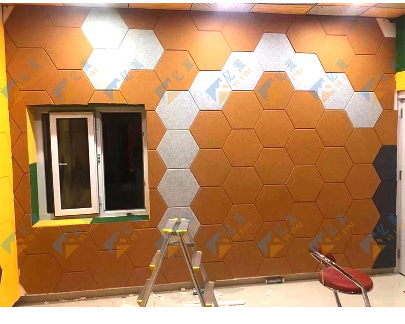 High Density Hexagonal Acoustic Panels-Self Adhesive Art Wall Decor